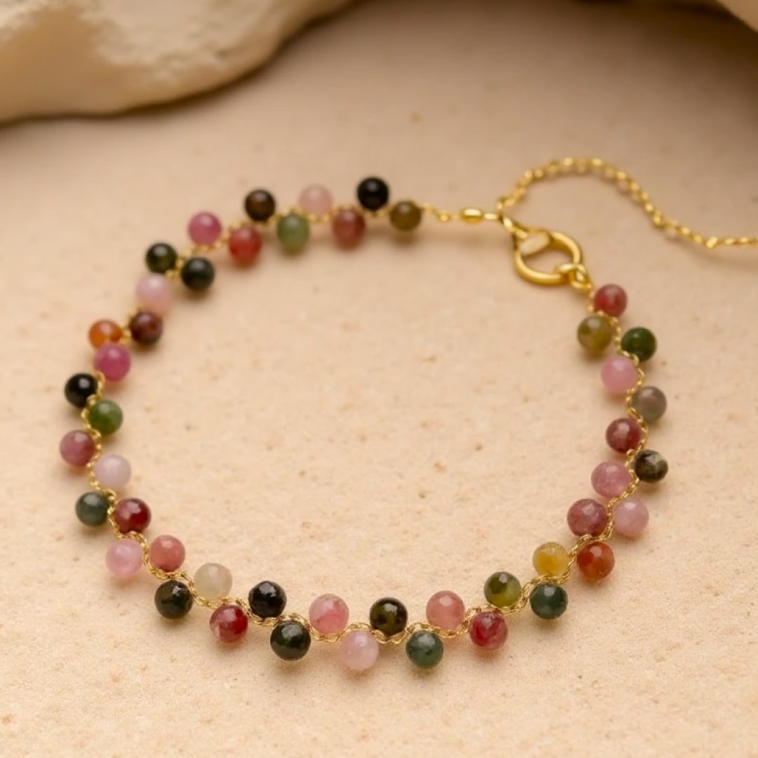 Elegant Multicolored Tourmaline Bracelet