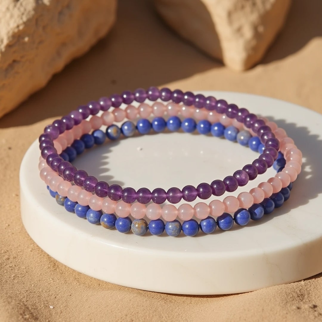 Fine Bracelet in Natural Stones of 4mm
