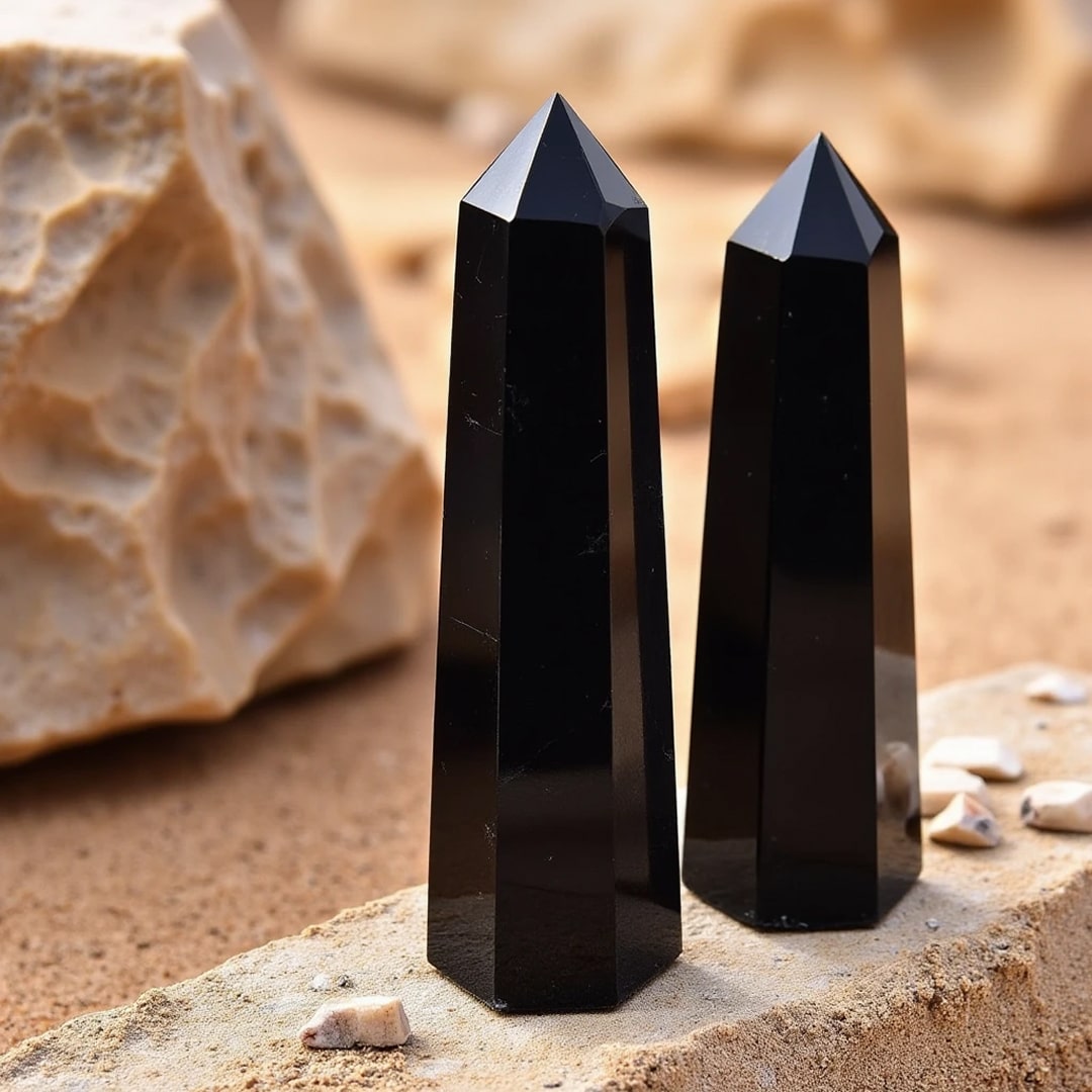 Protective Point in Black Obsidian