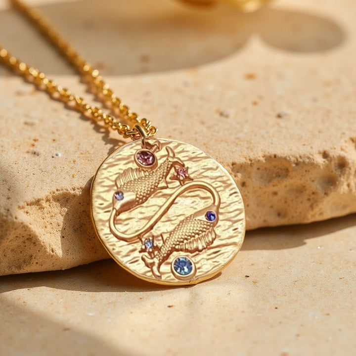 Golden Constellation Pendant - Zodiac Signs