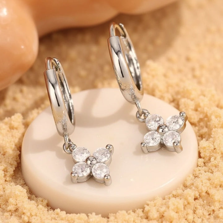 "Ear Cuffs 'Clover of Light' in Silver or Gold Plated"