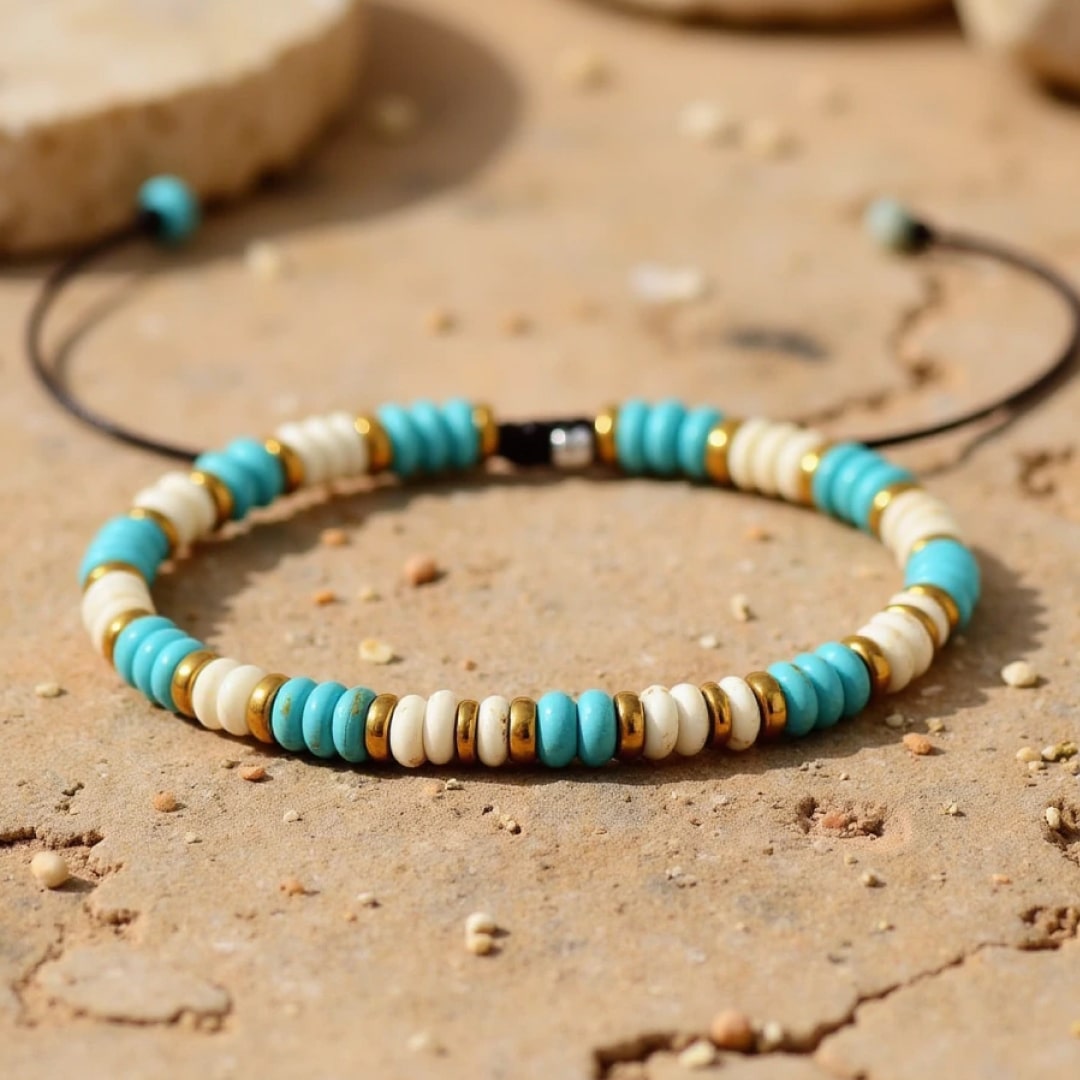 "Vibration" Bracelet in Turquoise & Howlite