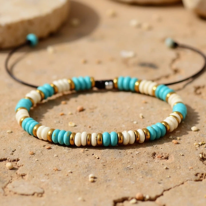 "Vibration" Bracelet in Turquoise & Howlite