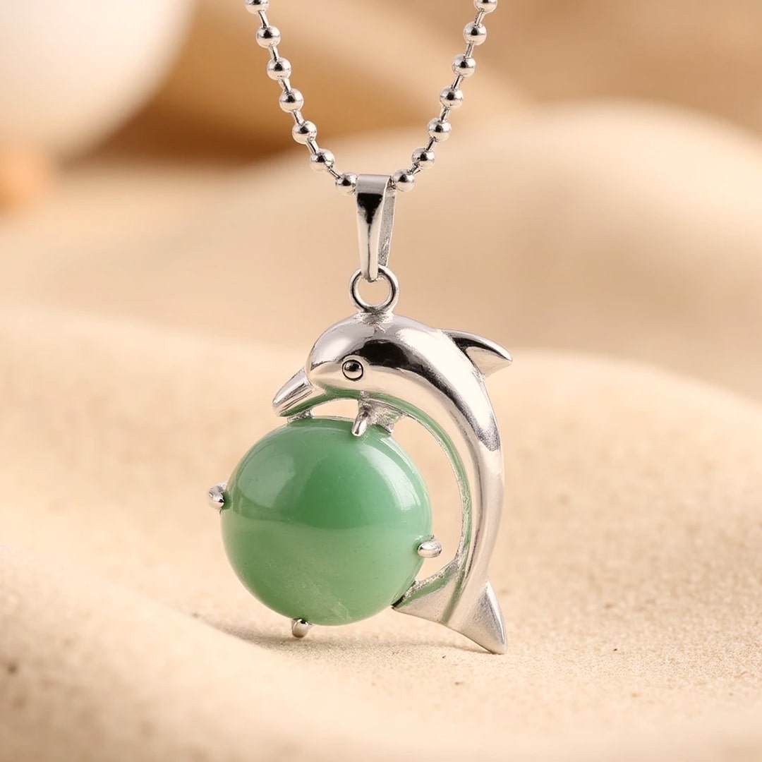 "Dolphin Energy" Pendant in Natural Stone