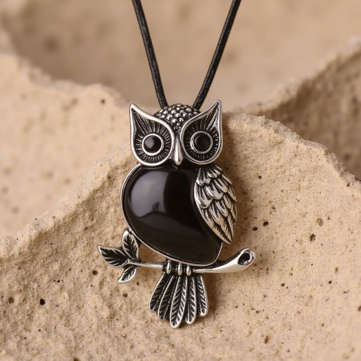"Owl Spirit" Necklace – Intuitive Guide in Power Stones