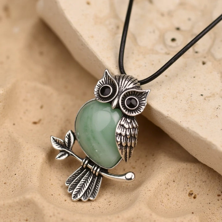 "Owl Spirit" Necklace – Intuitive Guide in Power Stones
