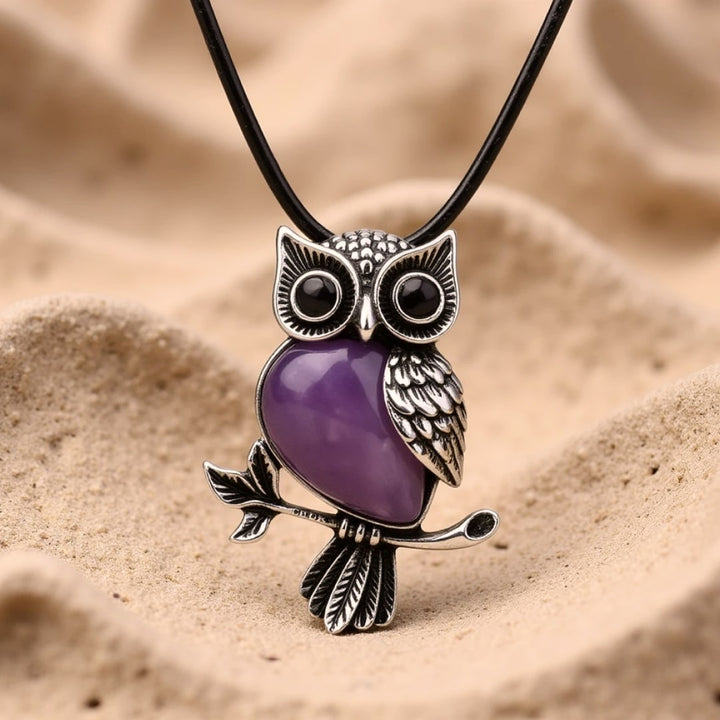 "Owl Spirit" Necklace – Intuitive Guide in Power Stones