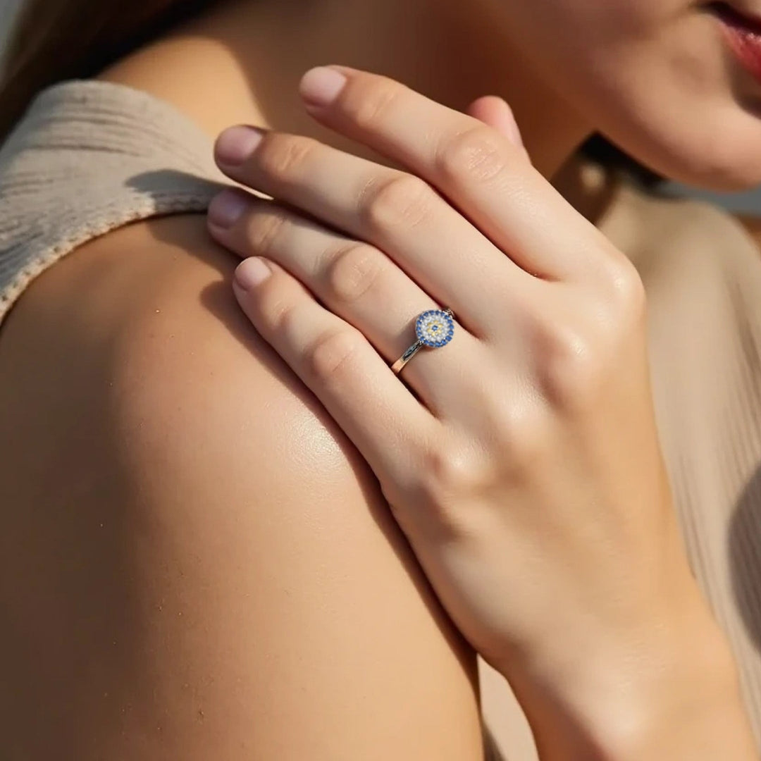 Blue Eye Protection Ring