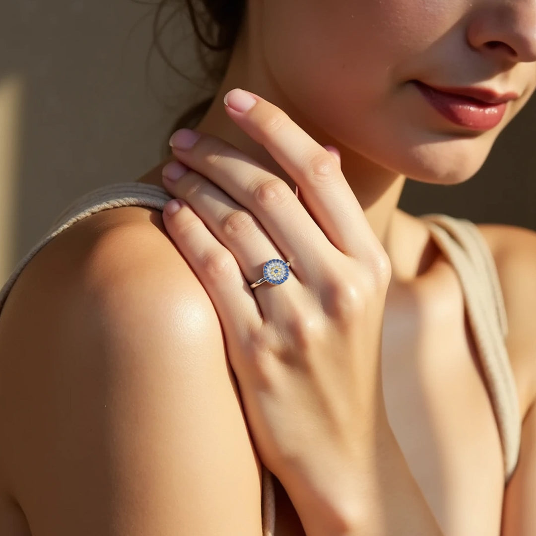 Blue Eye Protection Ring