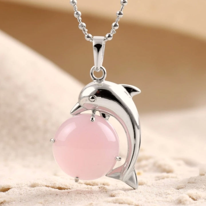 "Dolphin Energy" Pendant in Natural Stone