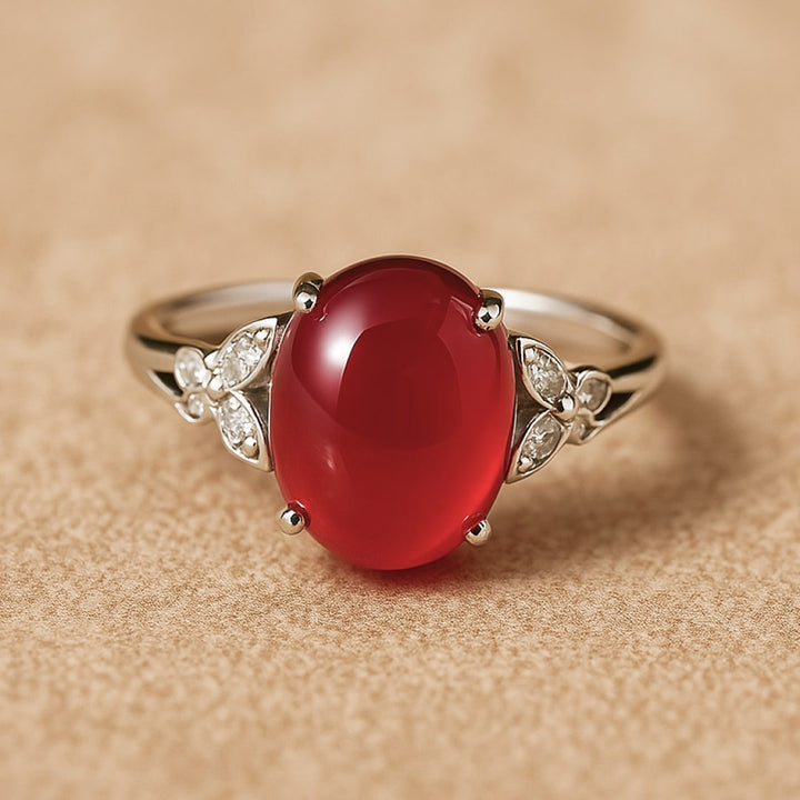 Adjustable "Abundance" Ring in Garnet