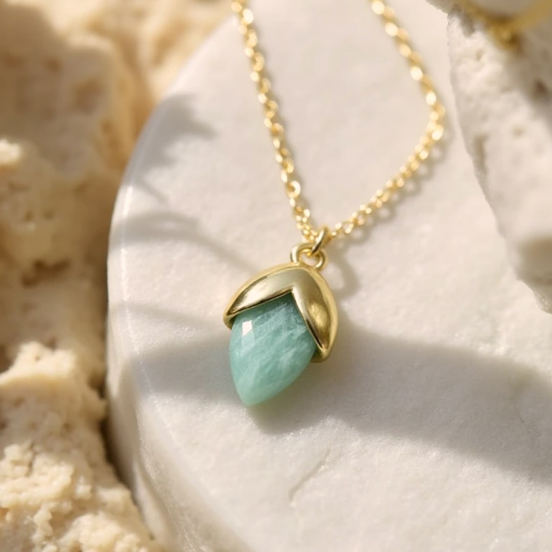 "Teardrop of Serenity" Pendant in Amazonite