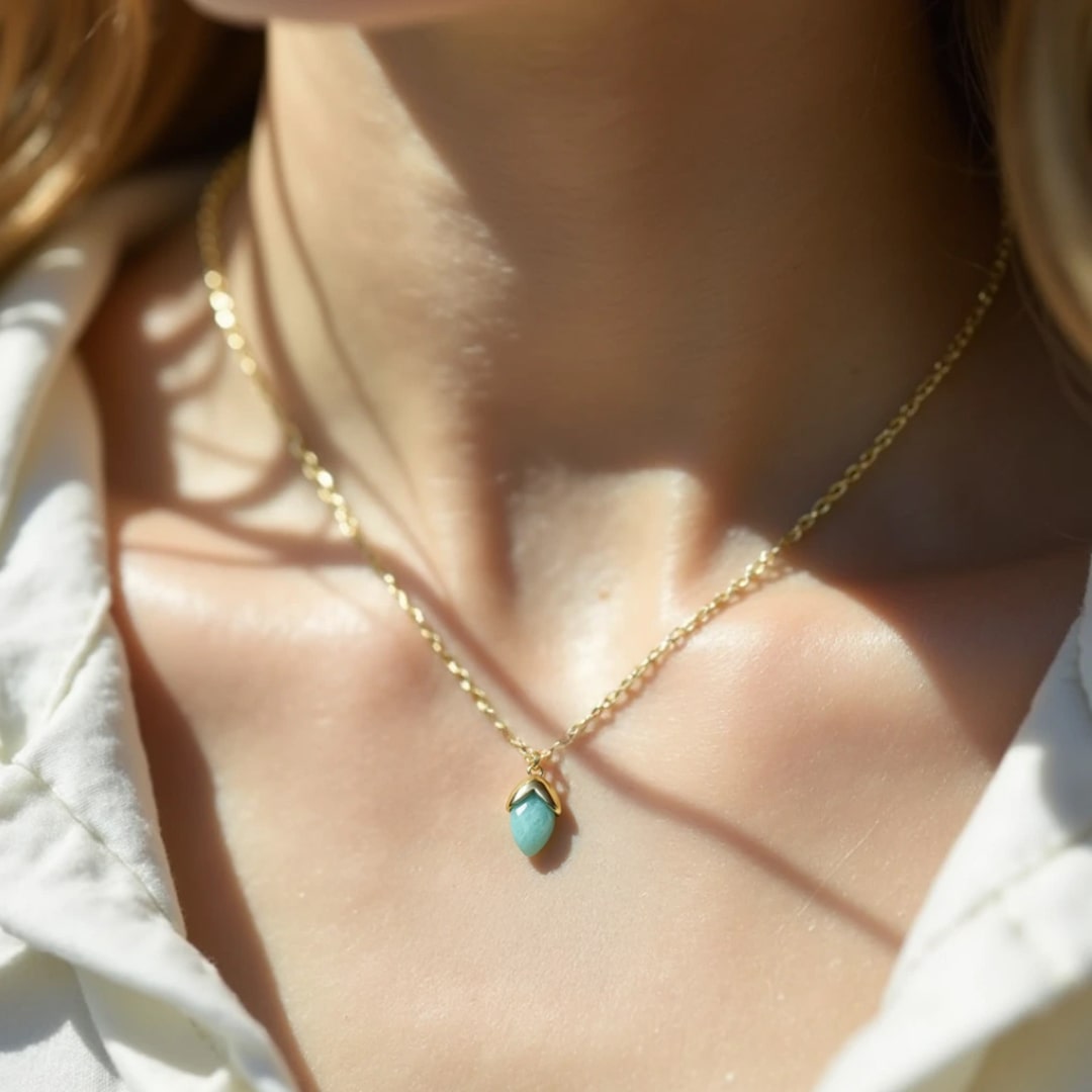 "Drop of Serenity" Pendant in Amazonite