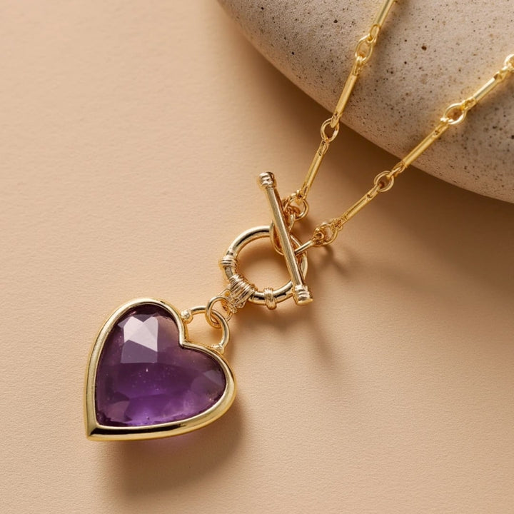 "Heart Serenity" Pendant in Natural Stones