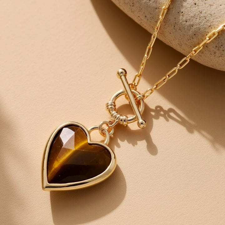 "Heart Serenity" Pendant in Natural Stones