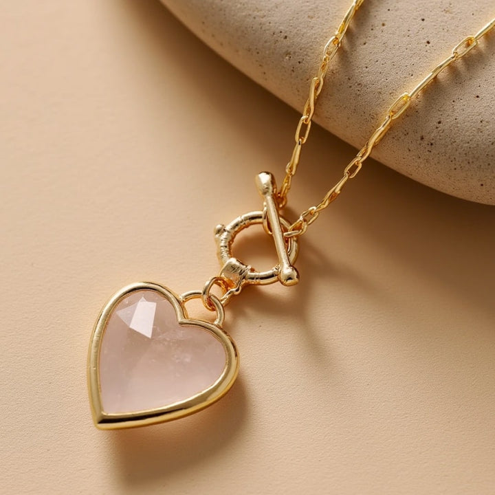 "Heart Serenity" Pendant in Natural Stones