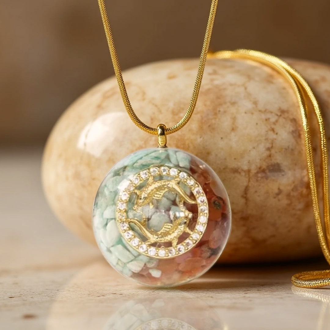 Orgonite Pendant "Astrological Sign" in Natural Stone