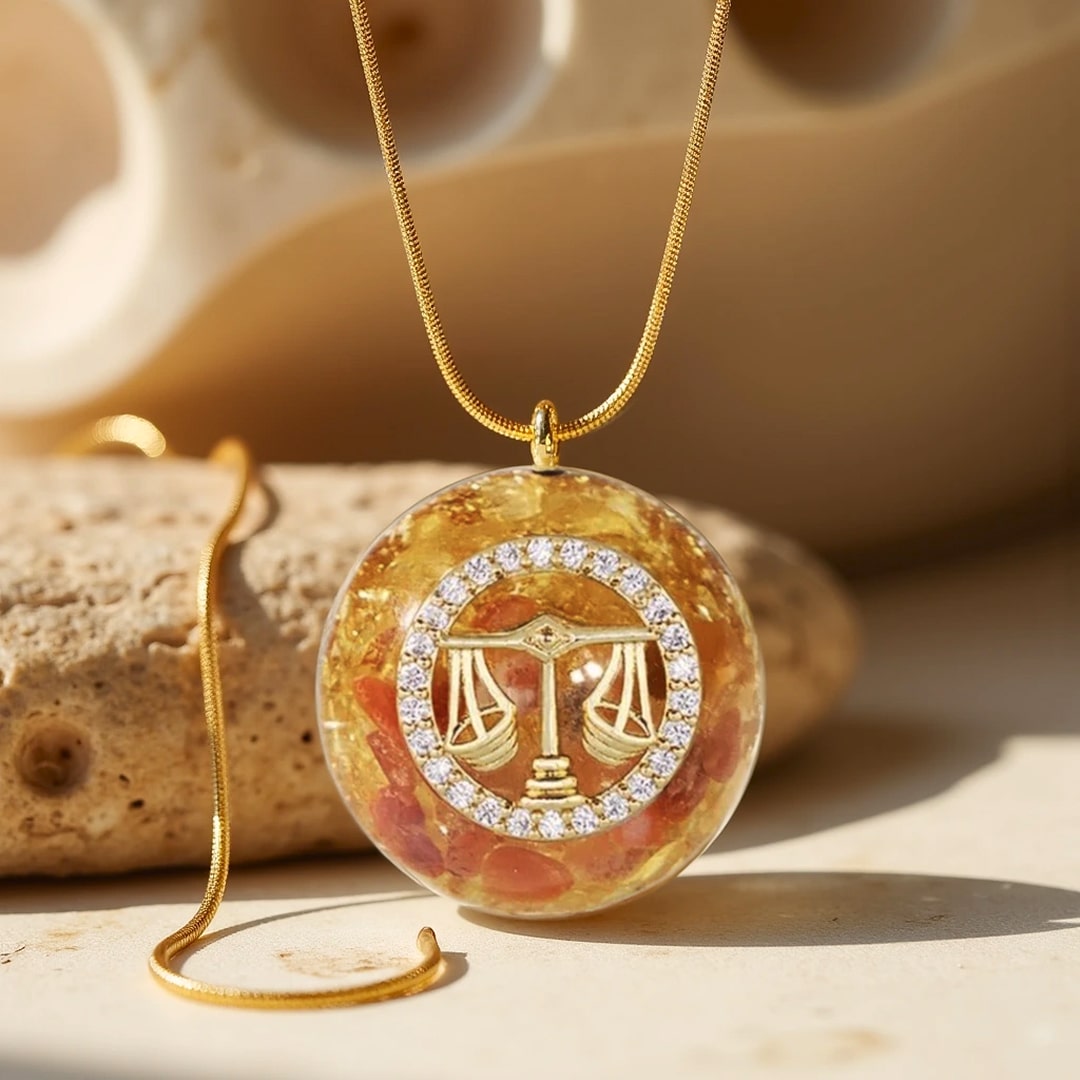 Orgonite Pendant "Astrological Sign" in Natural Stone
