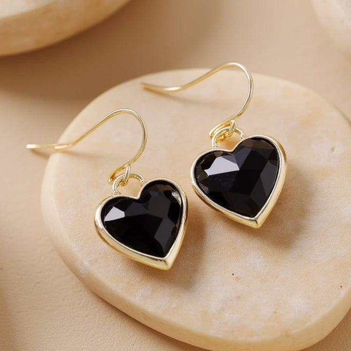 "Earings 'My Heart in Light' in Natural Stones"