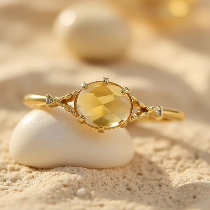 "Ray of Joy" Ring in Citrine