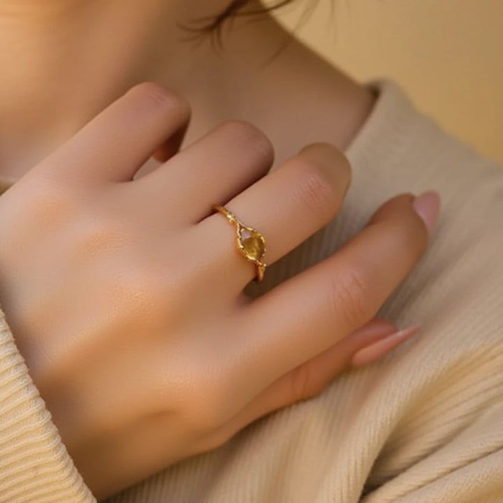 "Ray of Joy" Ring in Citrine