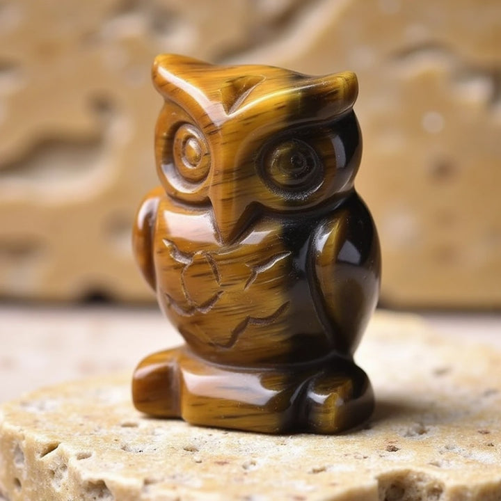 Animal Totem Owl in Natural Stone
