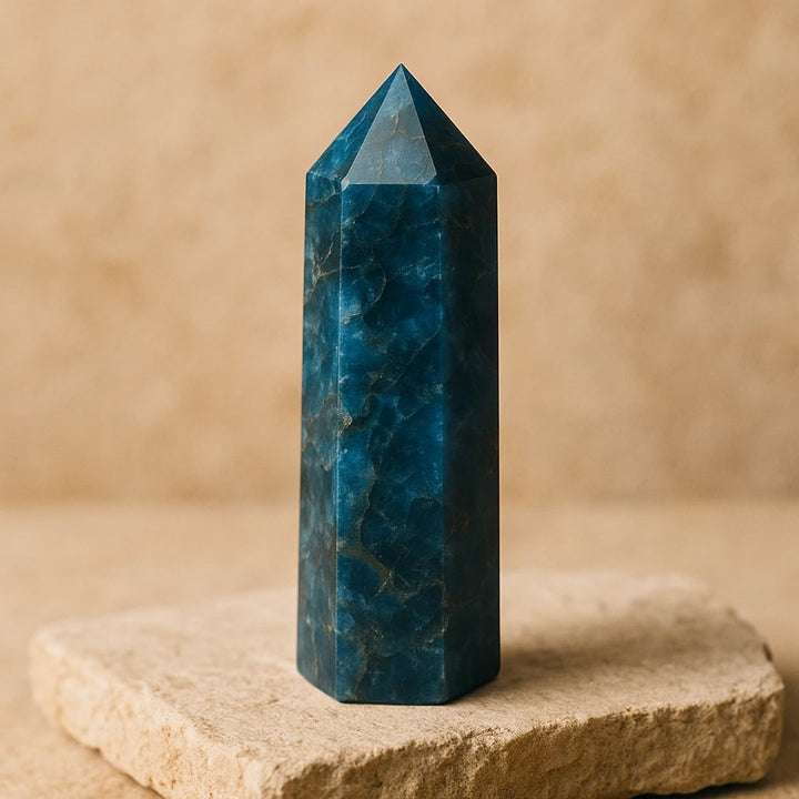 "Concentration & Serenity" Point in Blue Apatite
