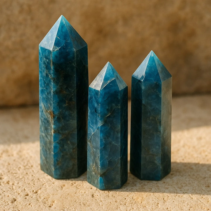 Point "Concentration & Serenity" in Blue Apatite