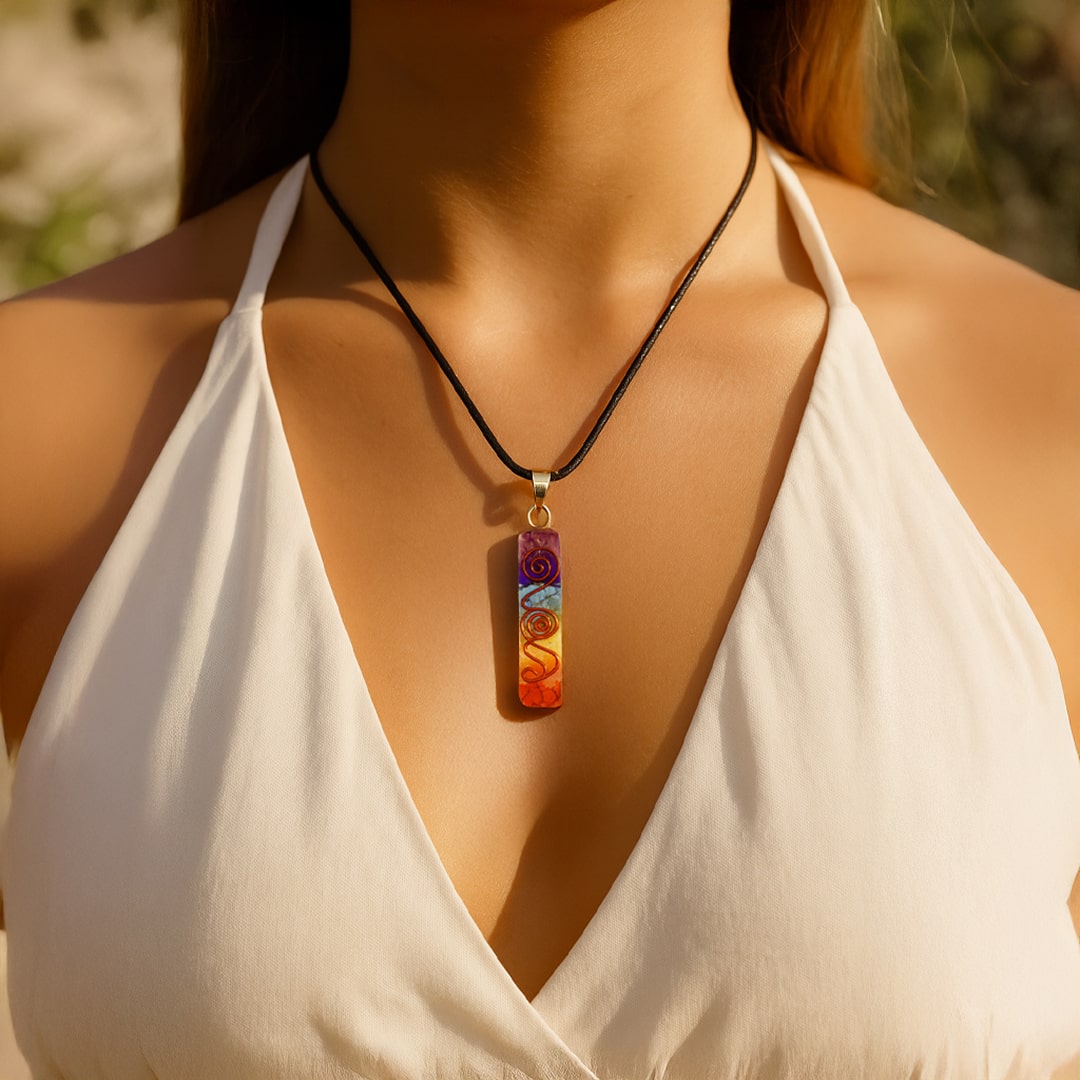 Orgonite Pendant "Harmony of the 7 Chakras"