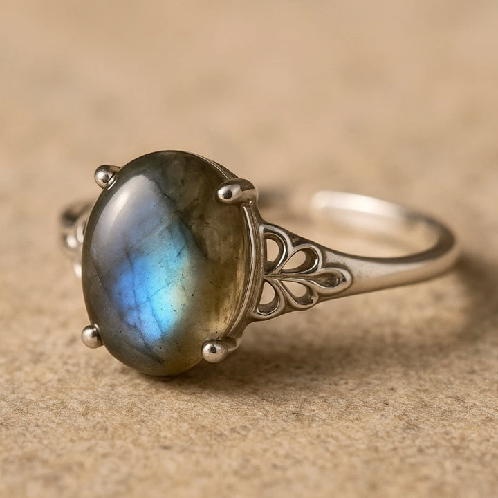 "Amara" Ring in Labradorite