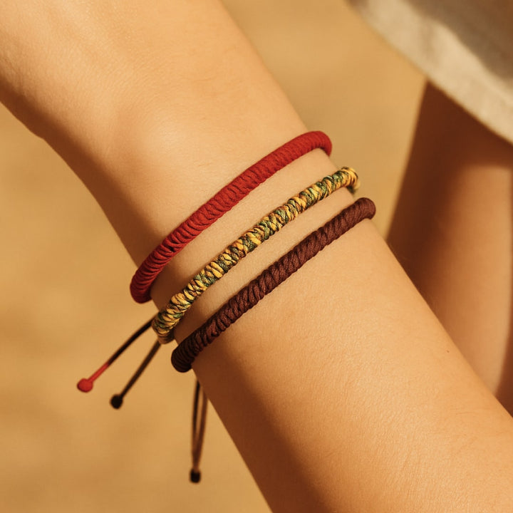 Tibetan "Lucky Charm" Bracelets Trio
