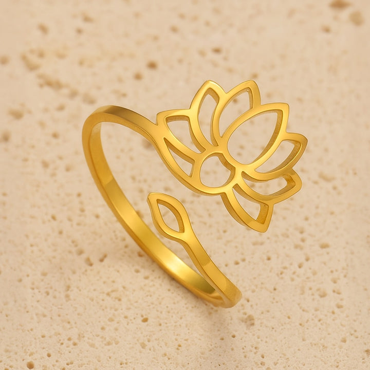 Adjustable Divine Lotus Ring