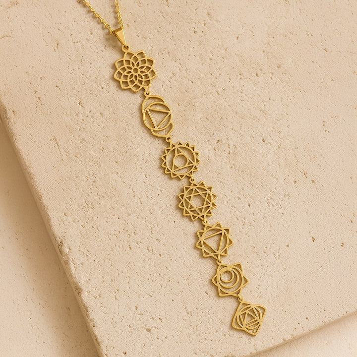 7 Chakras Necklace - Sacred Symbols