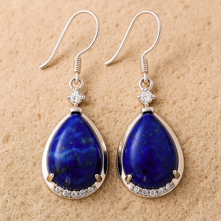 "Luminous Azure" Earrings in Lapis Lazuli