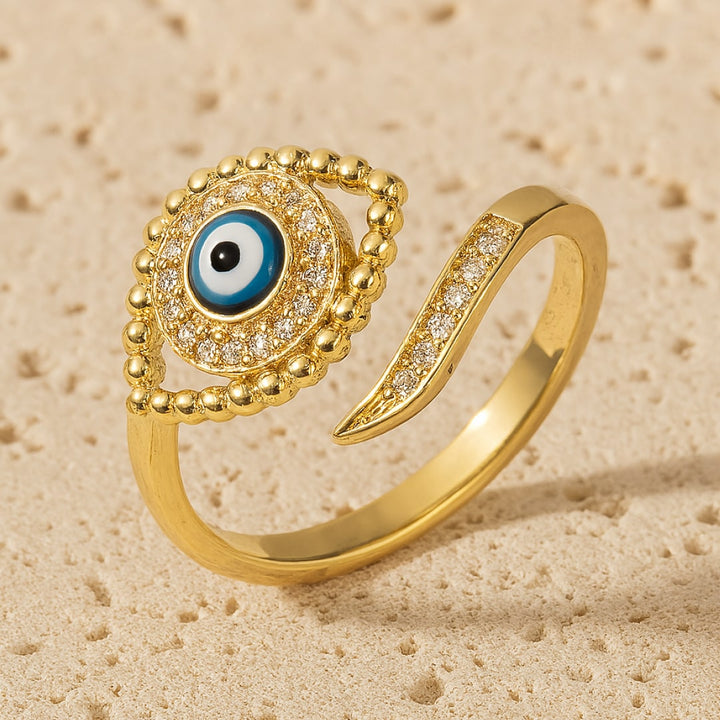 Adjustable Blue Eye Lucky Ring