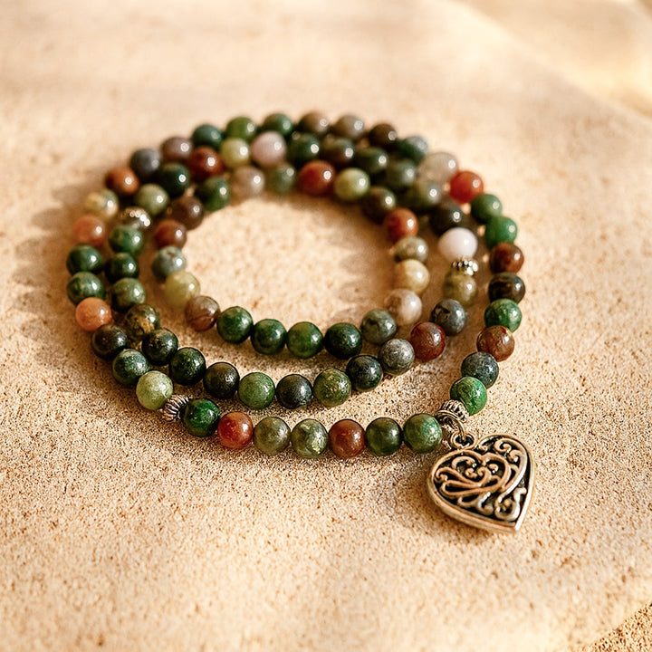 "Radiant Energy" Mala Bracelet in Indian Agate