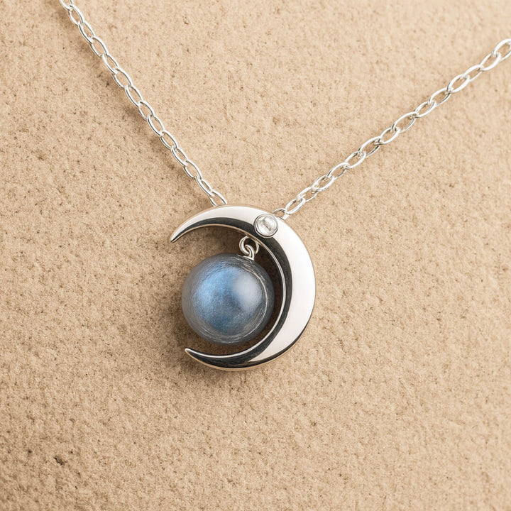 "Enchanted Moon" Pendant in Labradorite & Silver