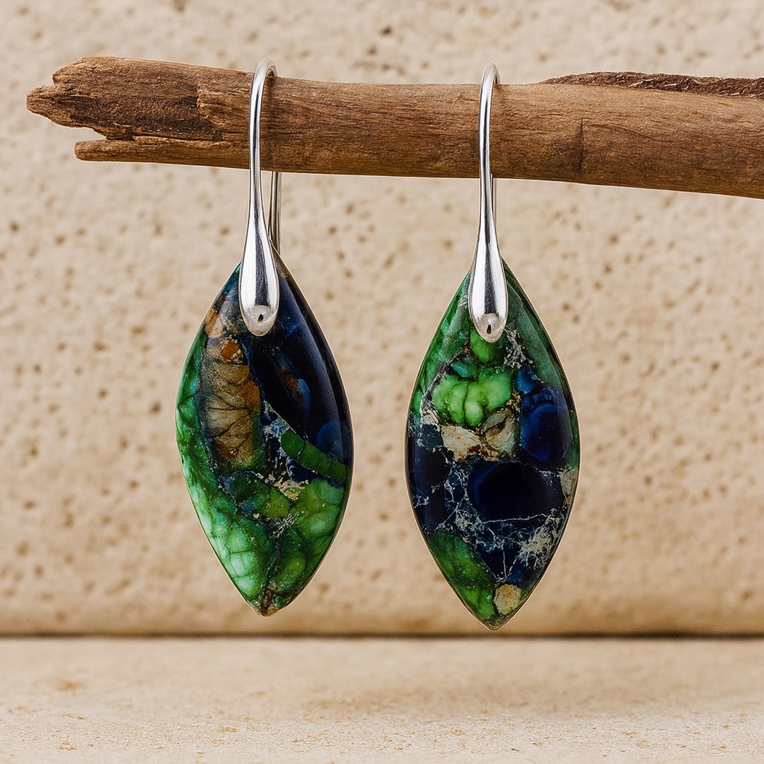 "Rhéa" Jasper Earrings