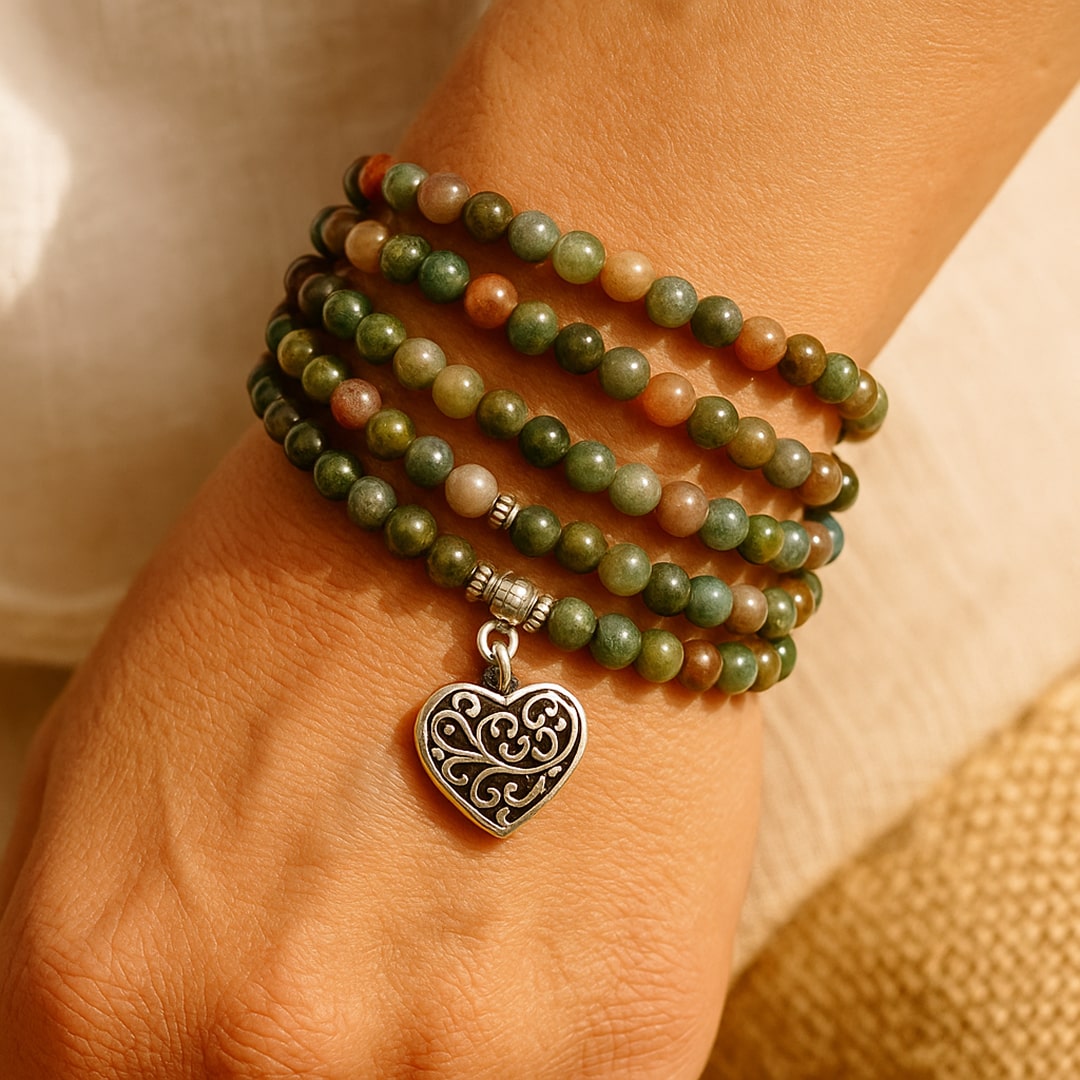 Mala Bracelet "Radiant Energy" in Indian Agate