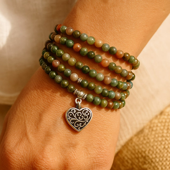 Mala Bracelet "Radiant Energy" in Indian Agate