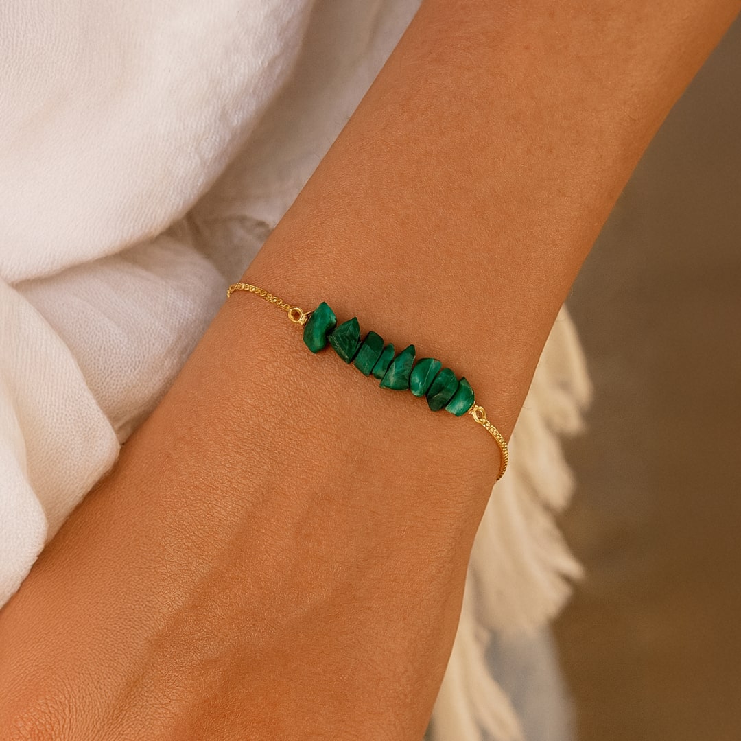 Thin Bracelet in Natural Irregular Stones