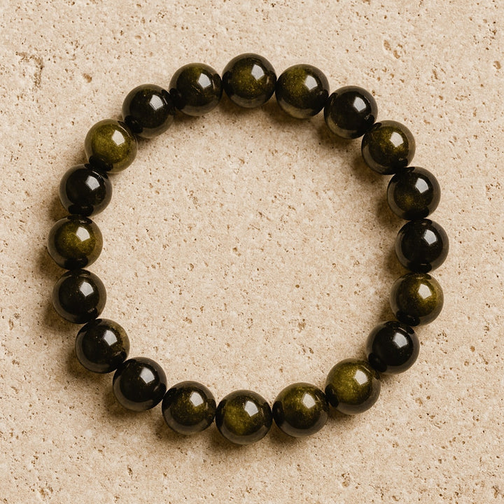 "Shield of Light" Bracelet in Golden Obsidian