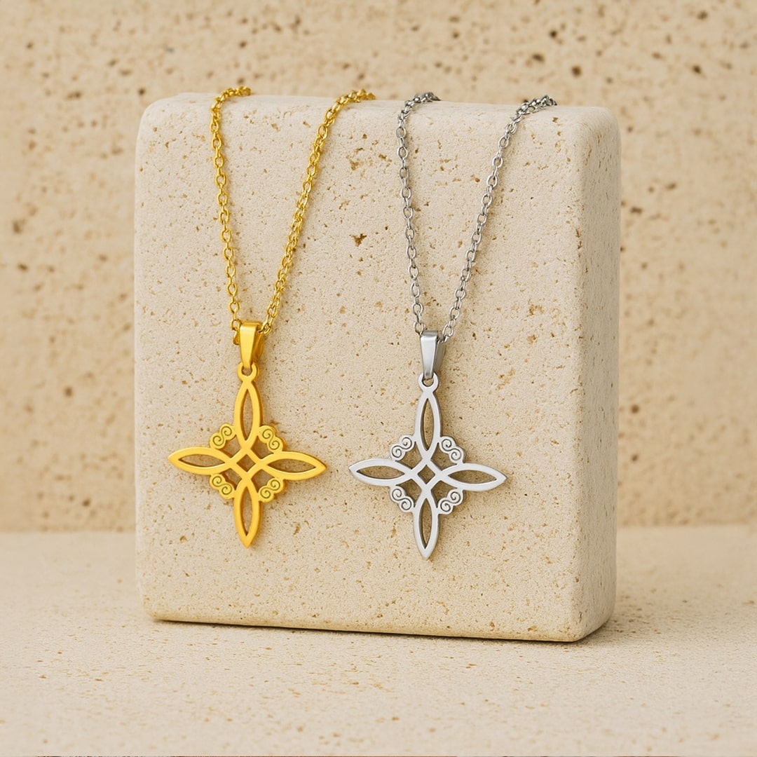 "Mystical Shield" Necklace - Witch's Knot
