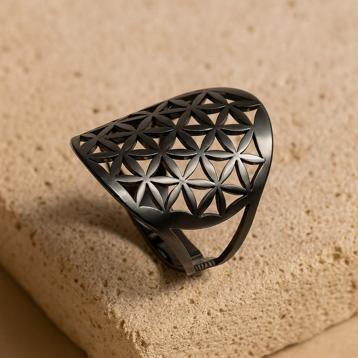 Adjustable "Flower of Life" Ring