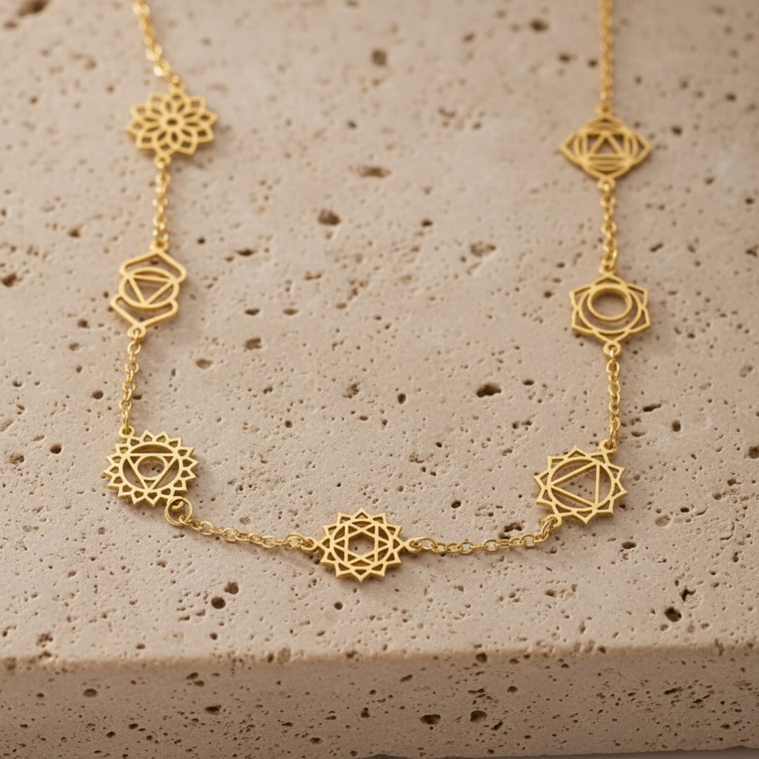 7 Chakras Necklace - Mystical Symbols