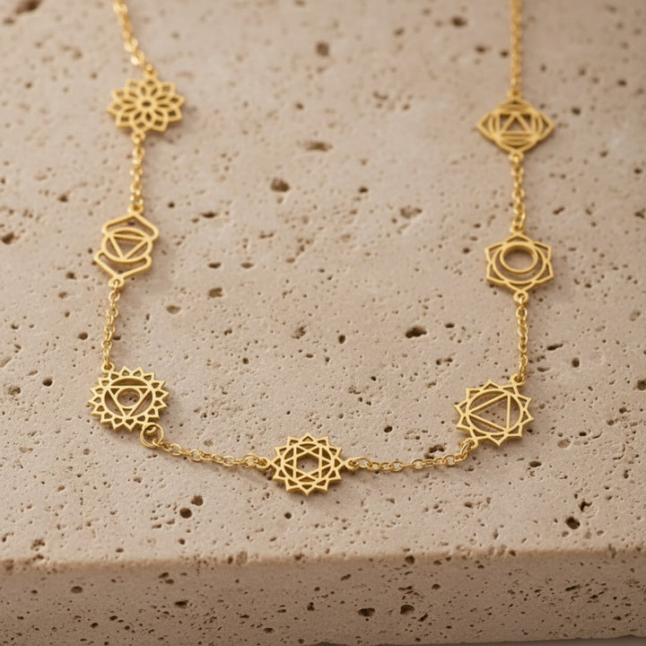 7 Chakras Necklace - Mystical Symbols