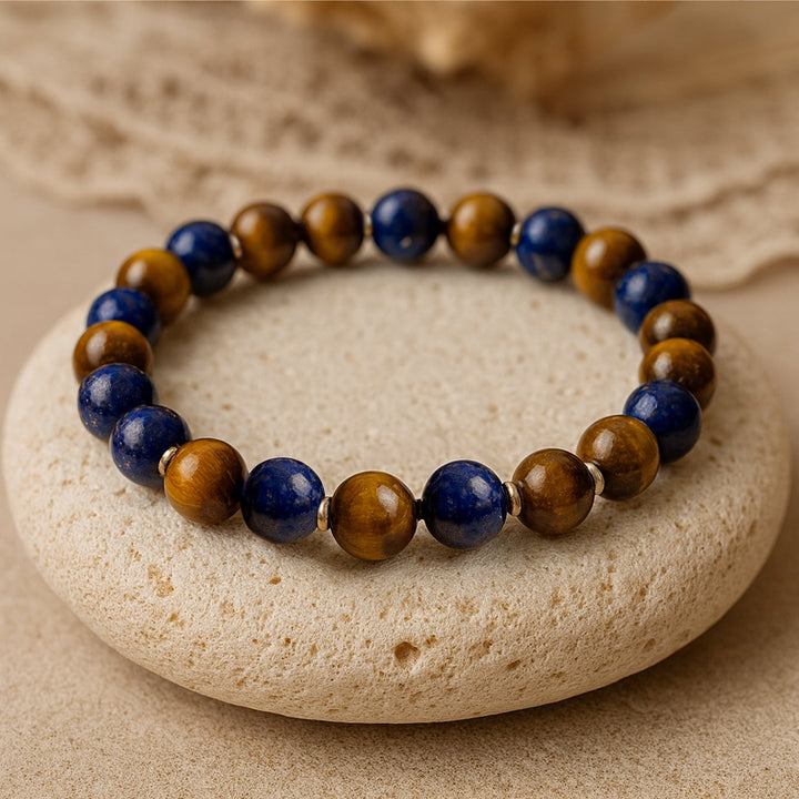 "Letting Go" Bracelet Tiger Eye & Lapis Lazuli