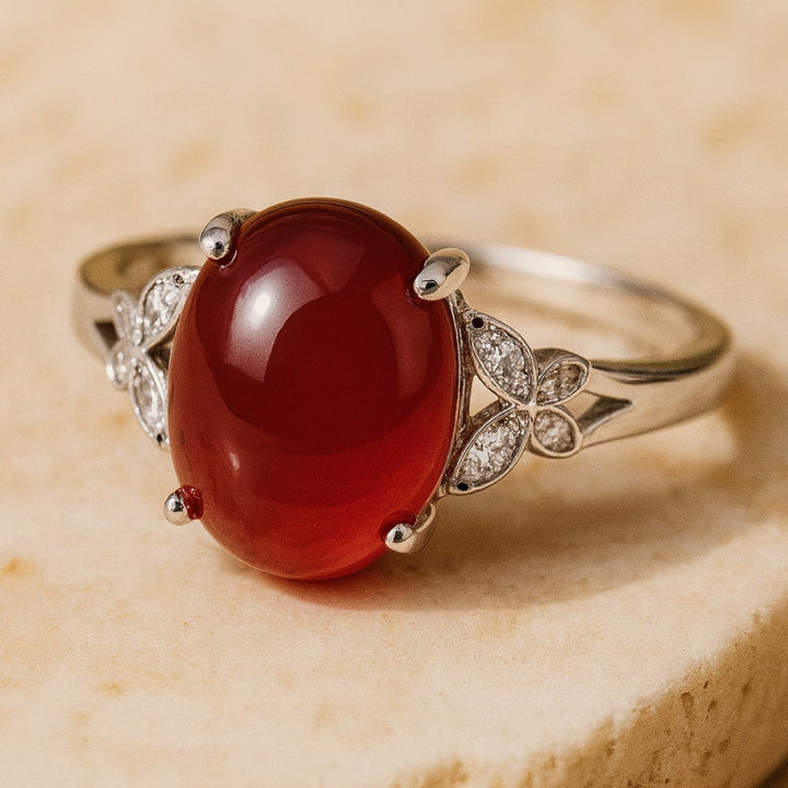 Adjustable "Abundance" Ring in Garnet
