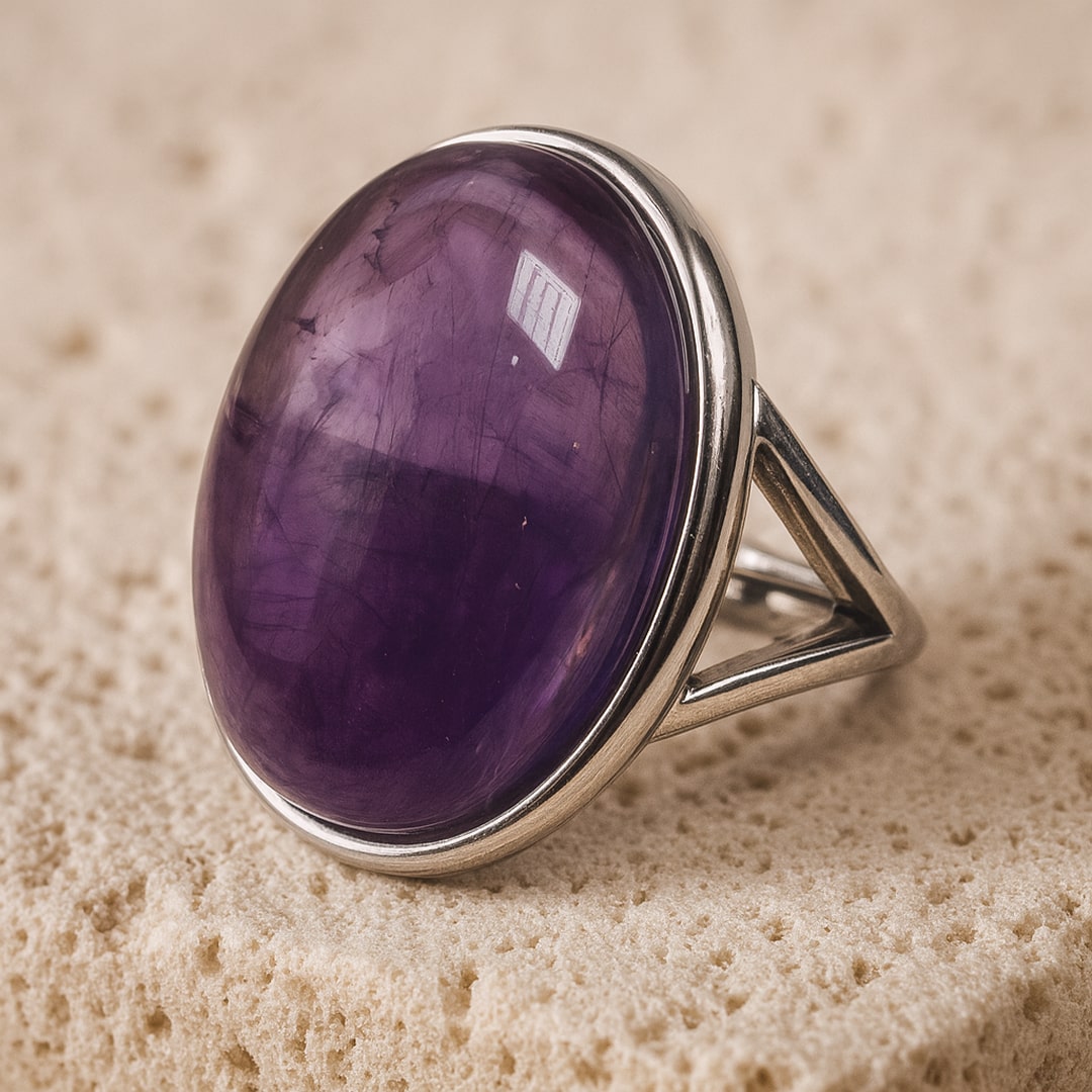 "Calm Soul" Ring in Amethyst & Silver