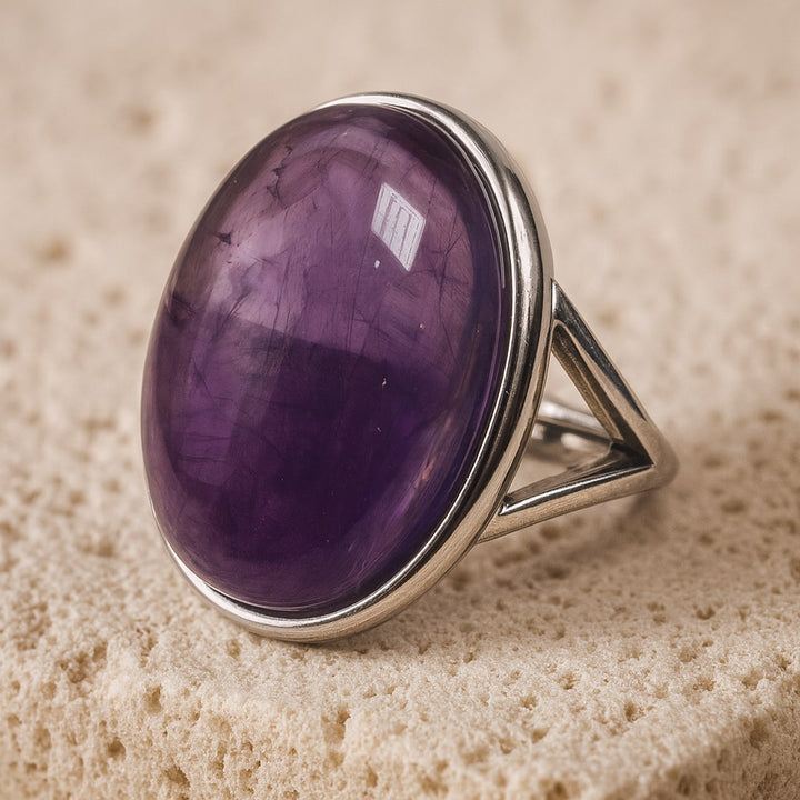"Calm Soul" Ring in Amethyst & Silver